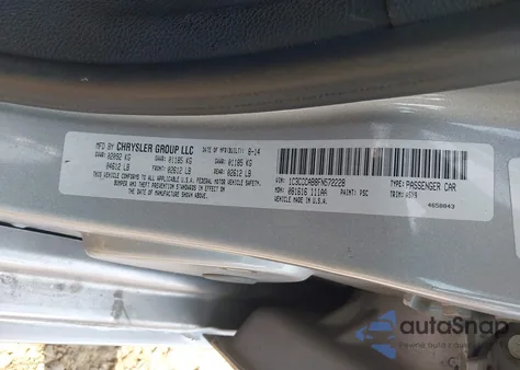 2015 Chrysler 200 Limited z USA, uszkodzony, nr VIN 1C3CCCAB8FN572228